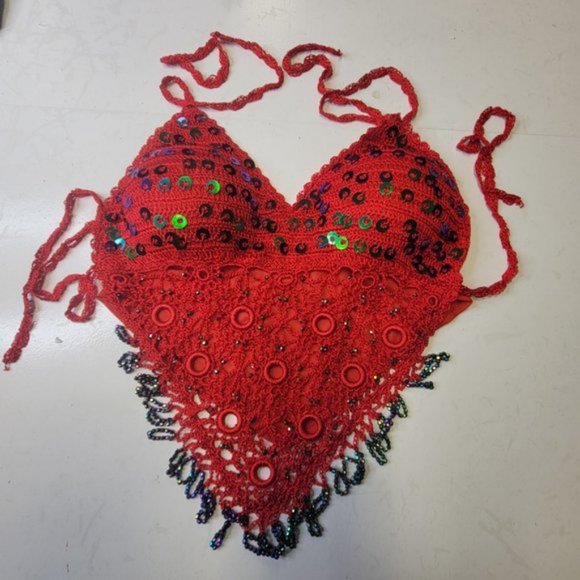 Sexy Sequin Crop Top Halter Top Tank Top NEW - Picture 11 of 11